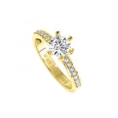 AANBIEDING MY iMenso Gold ring Solianza 0,21+1,00ct 14k gold & lab grown diamond