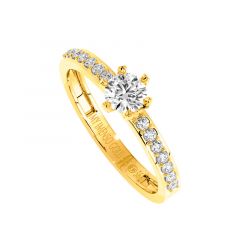 AANBIEDING MY iMenso Gold Solianza Ring van 14k goud & 0.71ct lab grown diamant