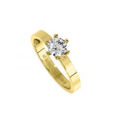 AANBIEDING Solitario 0.5 Ring van 14k goud & 0.50ct. lab grown diamant