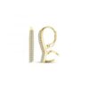 Carezza earhook Double zirconia for M&L stones (925/1Mgold-pld)