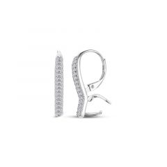 Carezza earhook Double zirconia for M&L stones (925/rhod-plated)