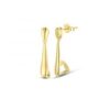 Carezza earstud Sphérique Plano for M&L stones (925/1Mgold-plated)