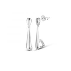 Carezza earstud Sphérique Plano for M&L stones (925/rhod-plated)