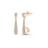 Carezza earstud Sphérique zirconia for M&L stones (925/1Mrosegold-plated)