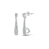 Carezza earstud Sphérique zirconia for M&L stones (925/rhod-plated)