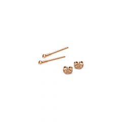 Carezza Oorstekers Chiaro 1,2mm(925/1Mrosegold-plated)