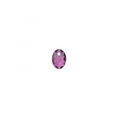 Carezza Ovali single stone "Brillante crystal" "Amethyst" 9mm
