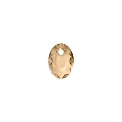 Carezza Ovali single stone "Brillante crystal" "Golden Shadow" 16mm