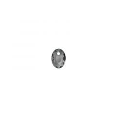 Carezza Ovali single stone "Brillante crystal" "Silver Night" 9mm