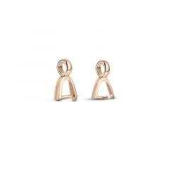 Carezza pair of Bail for ear-pendant for L stones (925/1Mrosegold-plated)
