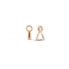 Carezza pair of Bail for ear-pendant for M stones (925/1Mrosegold-plated)