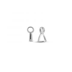 Carezza pair of Bail for ear-pendant for M stones (925/rhod-plated)
