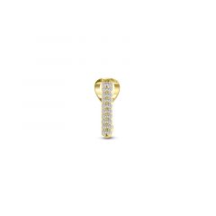 Carezza hanger dubbele Zirconia (925/gold-plated)
