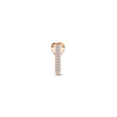 Carezza hanger dubbele  Zirconia (925/1Mrosegold-plated)