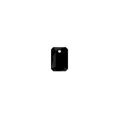 Carezza Rettangolo single stone "Brillante crystal" "Jet" 11mm