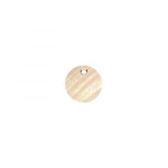 Carezza Round single stone "silver abalone" flat 12mm