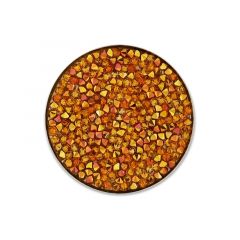 Crystal fine rocks Glamour insignia 33mm Amber