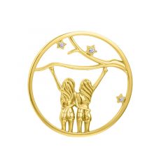 "Girlfriends" fantasy cz 33mm insignia (925/gold-plated)