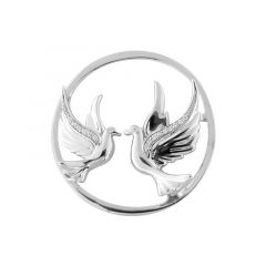 MY iMenso 925/rhod-plated Insignia 3D love birds 33mm