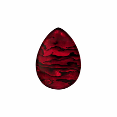 MY iMenso "abalone in red resin" 25mm insignia
