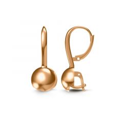 MY iMenso Carezza oorhaak Sfera Plano (925/1Mrosegold-plated)