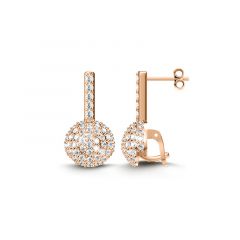 MY iMenso Carezza oorsteker Sfera Zirconi (925/1Mrosegold-plated)