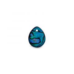 Carezza Goccy single stone "abalone in blue resin" 15mm
