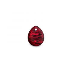 Carezza Goccy single stone "abalone in red resin" flat 15mm