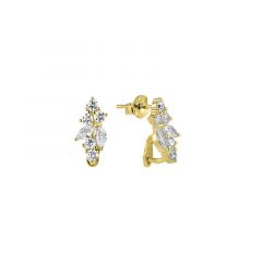 MY iMenso Carezza oorstekers Floreale Zirconi (925/1Mgold-plated)