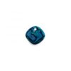 Carezza Quadrati single stone "abalone in blue resin" 12mm