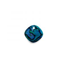 Carezza Quadrati single stone "abalone in blue resin" 12mm