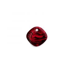 Carezza Quadrati single stone "abalone in red resin" 12mm