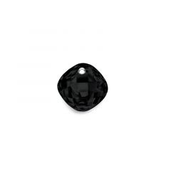 Carezza Quadrati single stone "black Glass" faceted 12mm