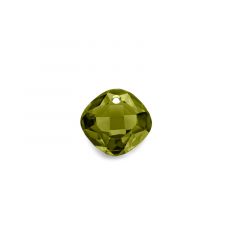 Carezza Quadrati single stone "Olive green CZ" faceted 12mm