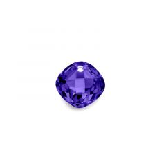 Carezza Quadrati single stone "purple blue CZ" faceted 12mm