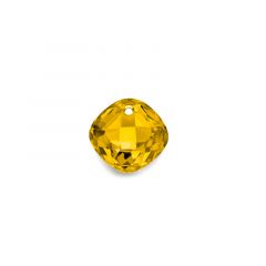 Carezza Quadrati single stone "yellow CZ" faceted 12mm