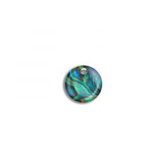 Carezza Round single stone "abalone" 12mm
