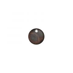 MY iMenso Carezza Round single stone "black MOP" flat 12mm