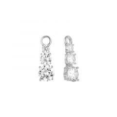 MY iMenso Carezza single pendant for Creoli drop "triplo CZ" (925/rhod-plated)