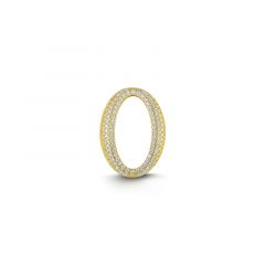 MY iMenso Carezza single stone/insert Ellisse 18mm Zirconi (925/1Mgold-plated)