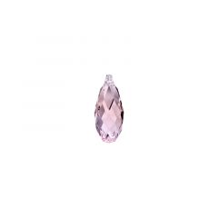 Carezza Briolette single stone "Brillante crystal" "Light Rose" 17mm
