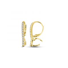 Carezza earhook zirconia for M&L stones (925/1Mgold-pld)