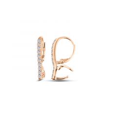 Carezza earhook zirconia for M&L stones (925/1Mrosegold-plated)