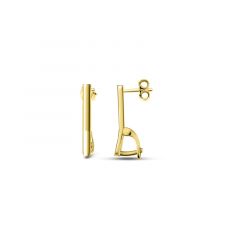 Carezza earstud Plano for M&L stones (925/1Mgold-plated)