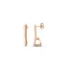 Carezza earstud Plano for M&L stones (925/1Mrosegold-plated)