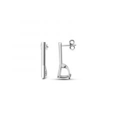 Carezza earstud Plano for M&L stones (925/rhod-plated)