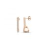 Carezza earstud zirconia for M&L stones (925/1Mrosegold-plated)