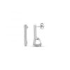 Carezza earstud zirconia for M&L stones (925/rhod-plated)