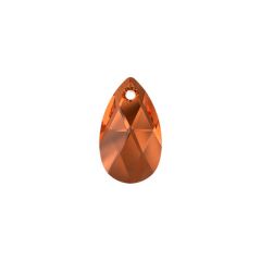 Carezza Pera single stone "Brillante crystal" "Smoked Amber" 22mm