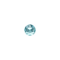 Carezza Tonda single stone "Brillante crystal" "Aquamarine" 10mm